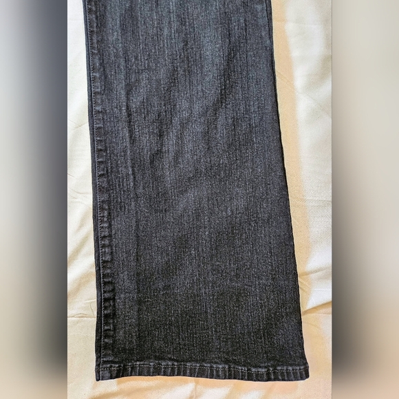 NYDJ Not Your Daughters Jeans Womens Black Distressed Straight Leg Jeans Size 10 - Picture 4 of 12